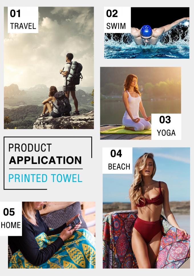 Design de logo en gros Sublimé Imprimé numérique Microfibre Personnalisé Des serviettes de plage sans sable 1