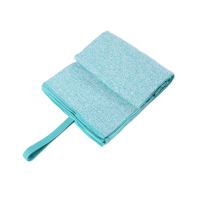 Pouce 19x39 fait sur commande de Microfiber de suède de plage de couverture bleue à séchage rapide de serviette